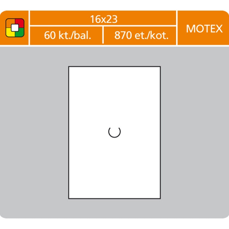 Etikety MOTEX 16x23 biele