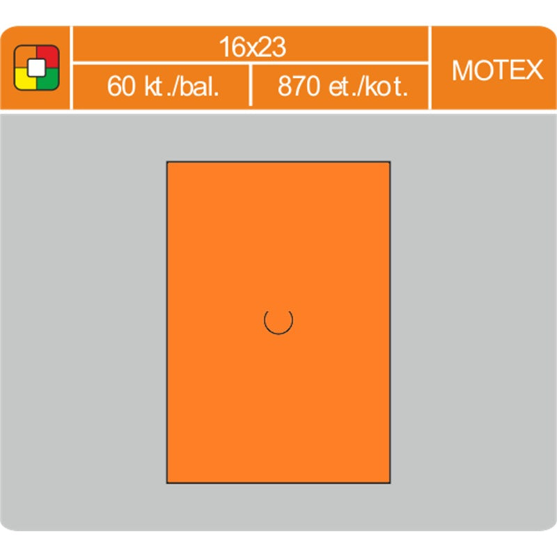 Etikety MOTEX 16x23 oranžové