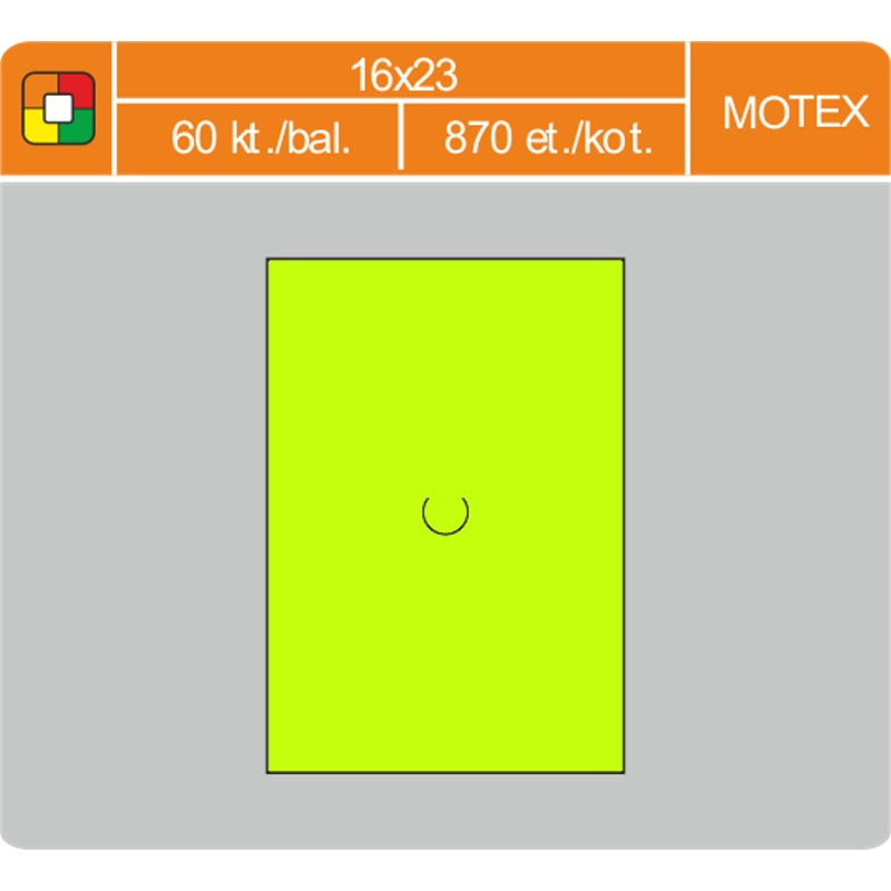 Etikety MOTEX 16x23 žlté