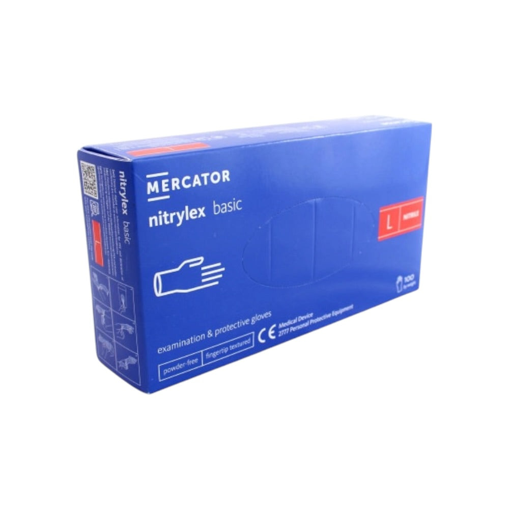 Rukavice Mercator Nitril Basic L 100ks