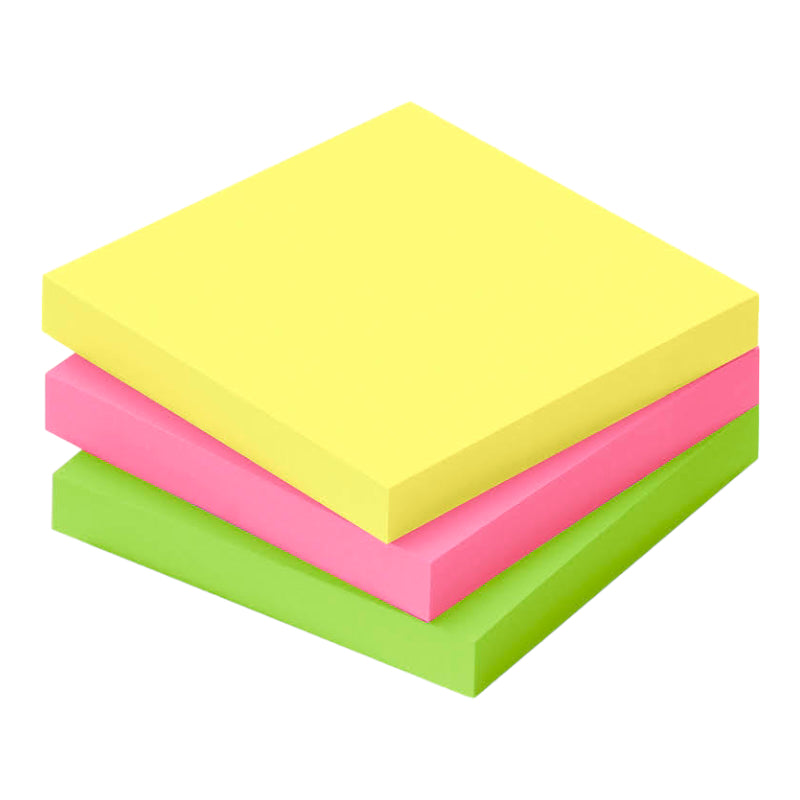 Samolepiaci blok Enviro neon 75mm x 75mm MIX farieb