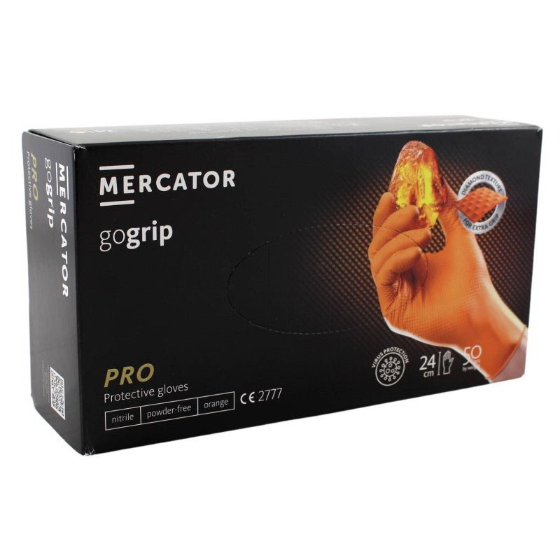 Rukavice Mercator Gogrip XL oranžové 50ks