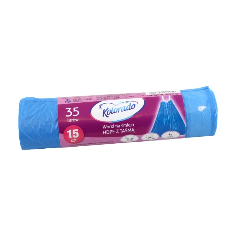 Vrecia HDPE zaťahovacie 48x57cm 35L 15ks Kolorado