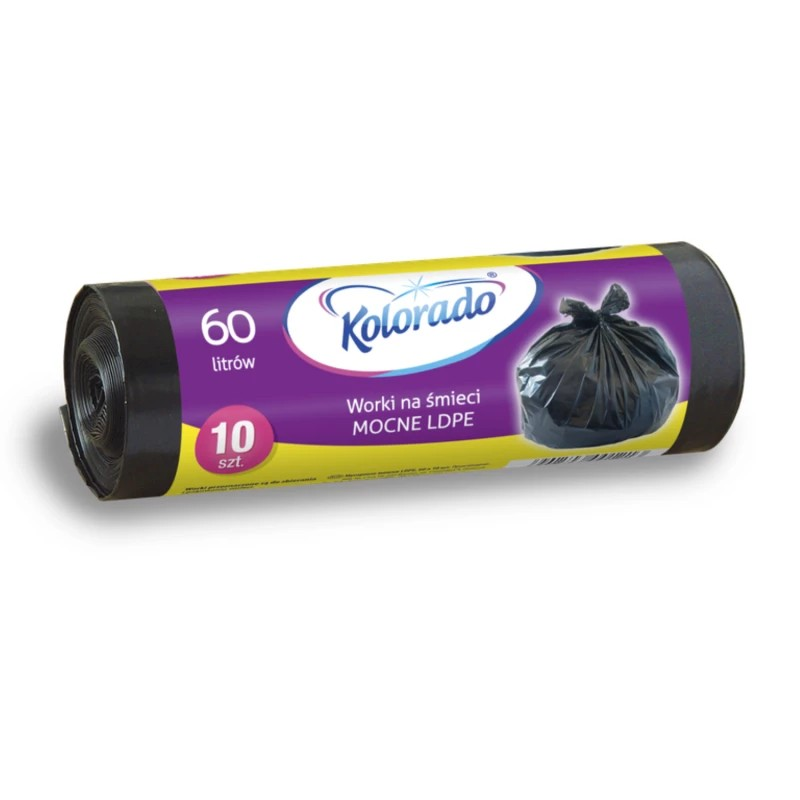 Vrecia LDPE čierne 58x67cm 60L 10ks Kolorado
