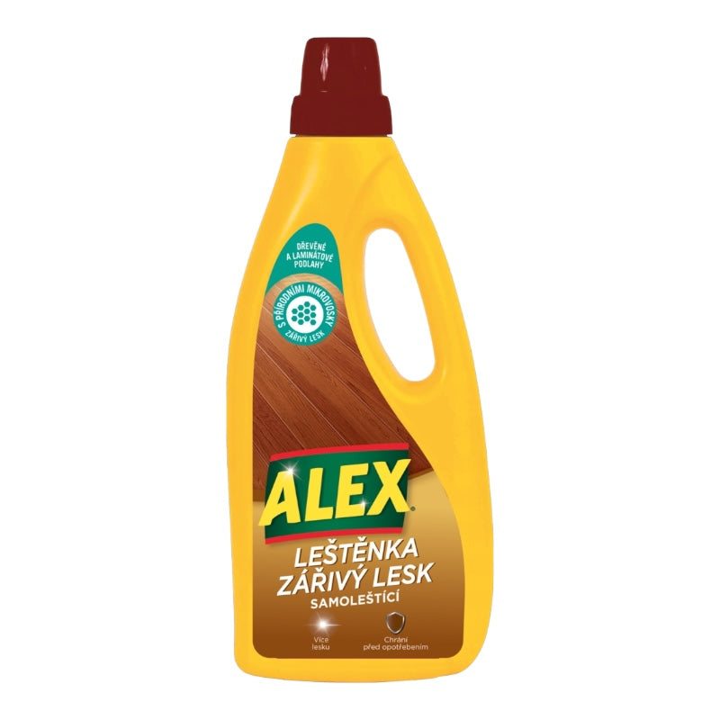 Alex leštidlo Žiarivý Lesk na drevo a laminát 750ml