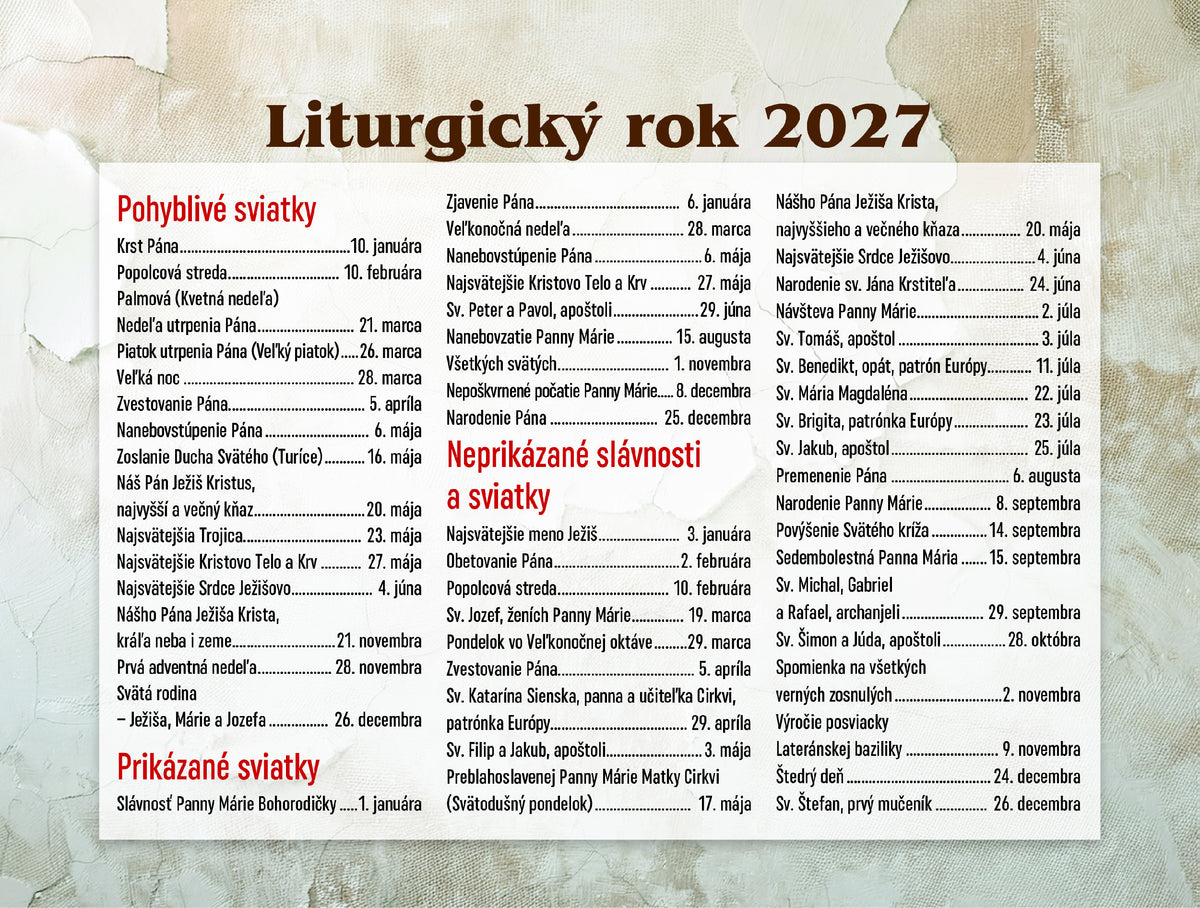 Kalendár stolový Katolícky