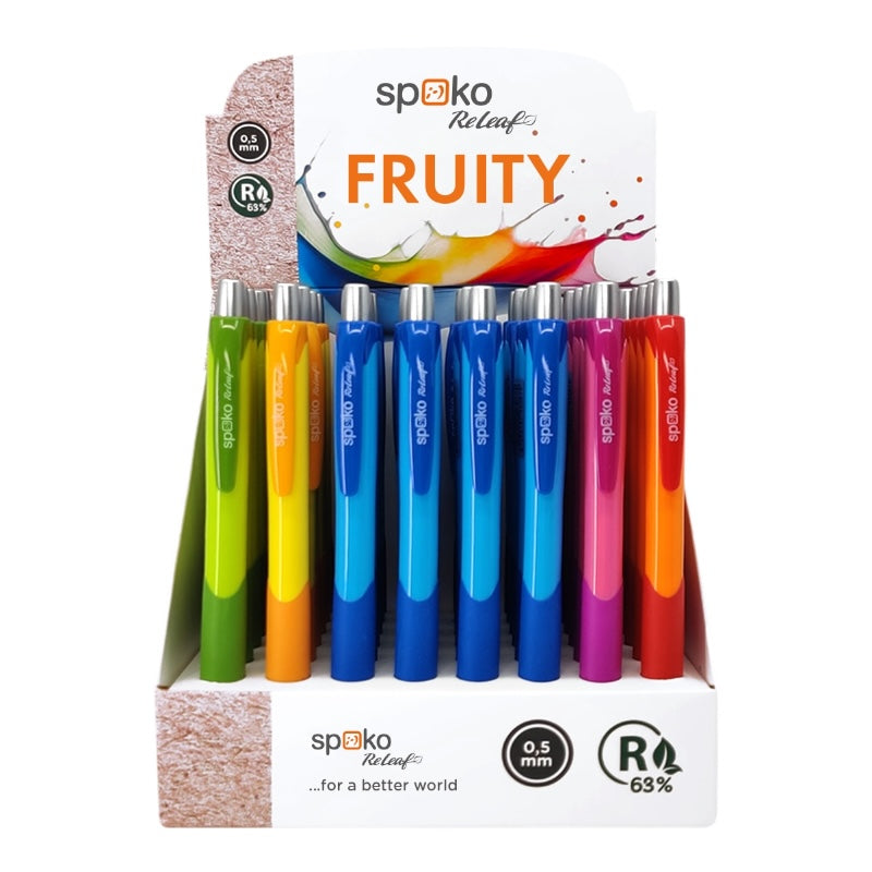 Spoko Pero FRUITY modrá náplň mix farieb displej