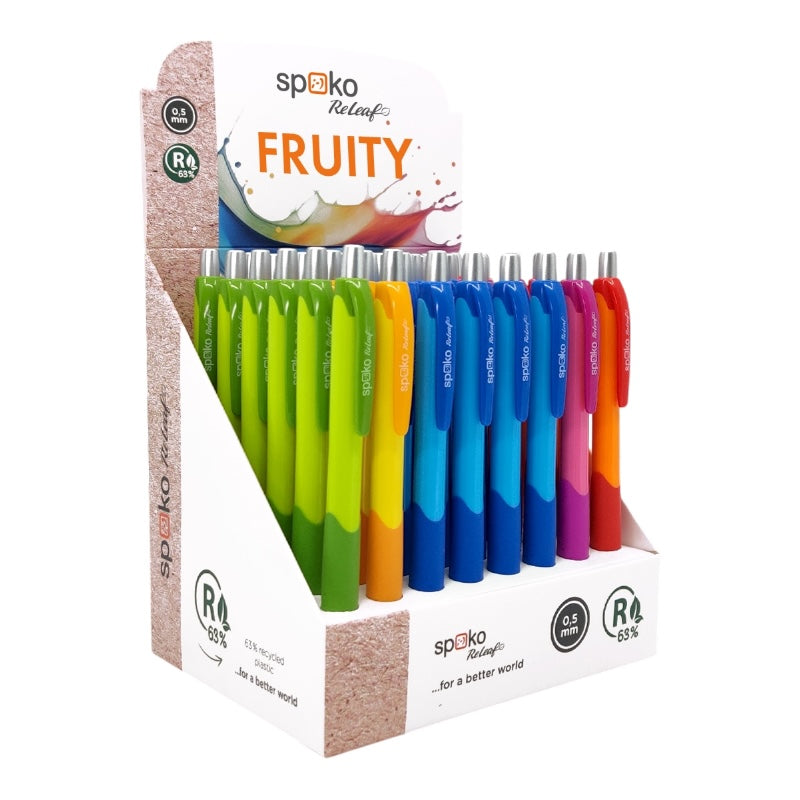 Spoko Pero FRUITY modrá náplň mix farieb displej