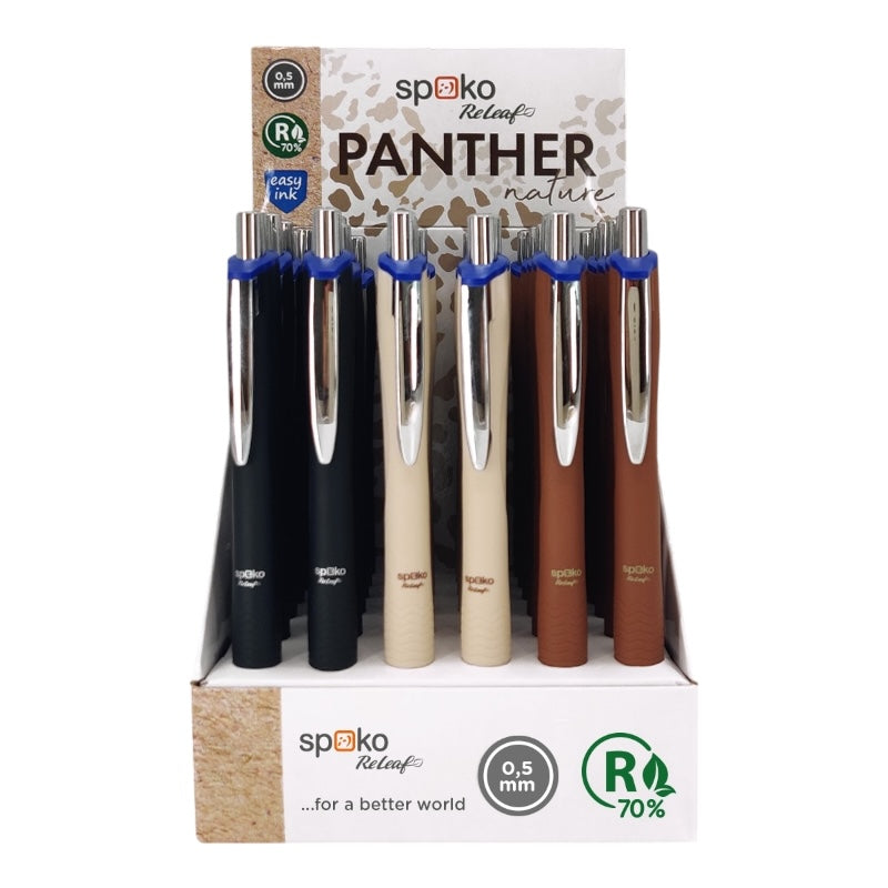 Spoko Pero PANTHER modrá náplň mix farieb displej