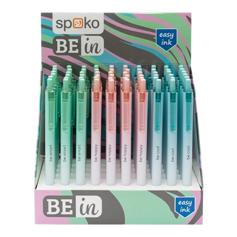 Spoko Pero BE IN modrá náplň mix farieb displej