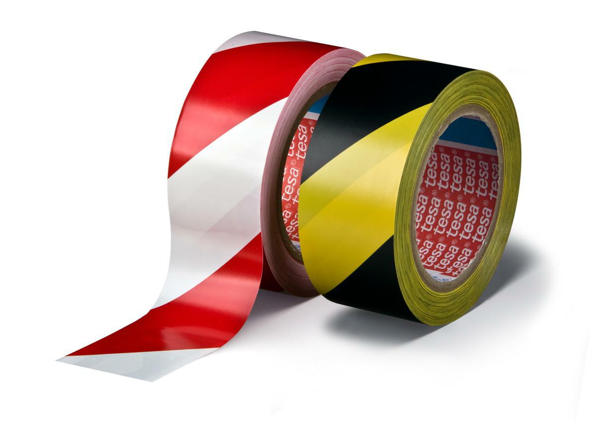 tesa značkovacia páska na trvalé označovanie 33m × 50mm PVC žltá/čierna