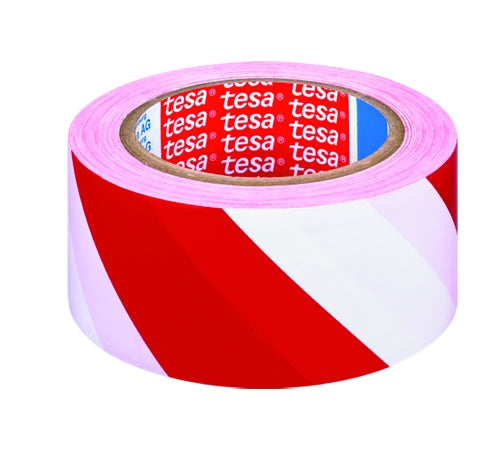 tesa značkovacia páska na trvalé označovanie 33m × 50mm PVC červená/biela