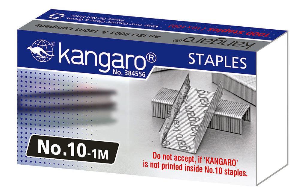 Kangaro spinky do zošívačky No.10 strieborné - 1000ks