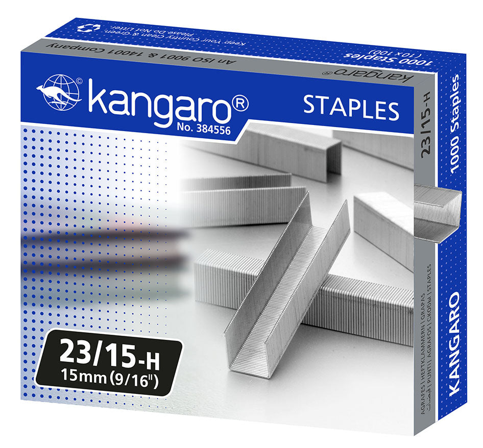 Kangaro spinky do zošívačky 23/15-H strieborné - 1000ks