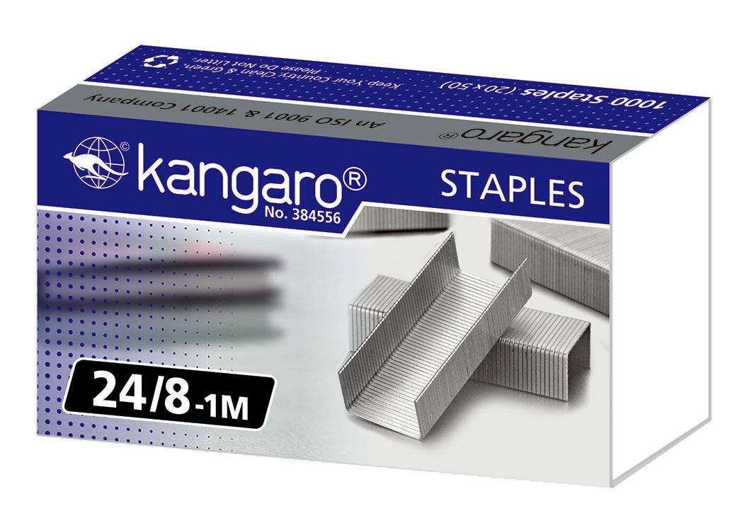 Kangaro spinky do zošívačky 24/8-1М strieborné - 1000ks