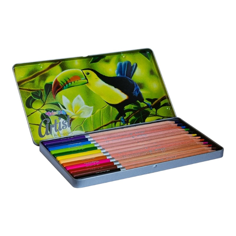 Colorino Artist pastelky drevené 12 farieb kov