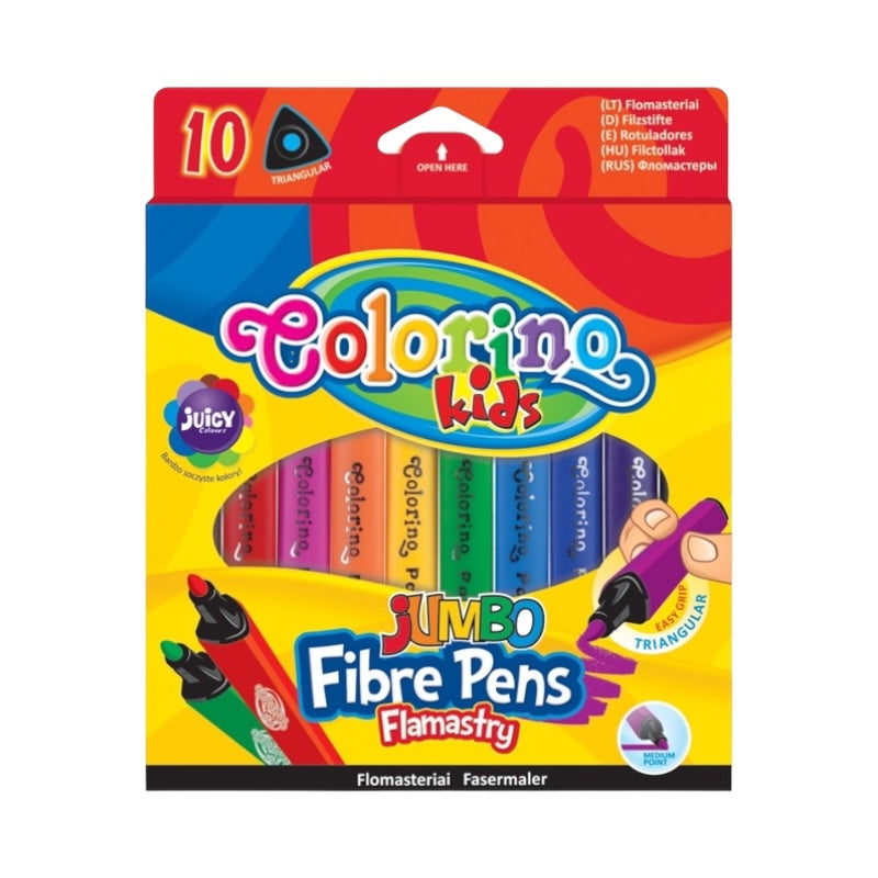 Colorino fixky JUMBO trojhranné 10 farieb