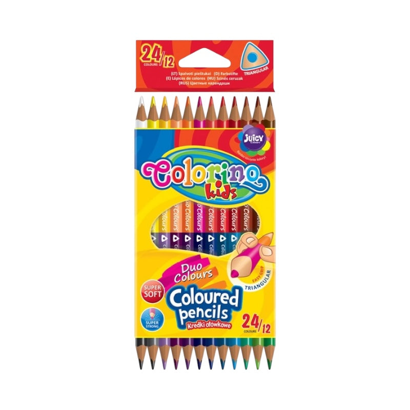 Colorino pastelky trojhranné obojstranné 24 farieb