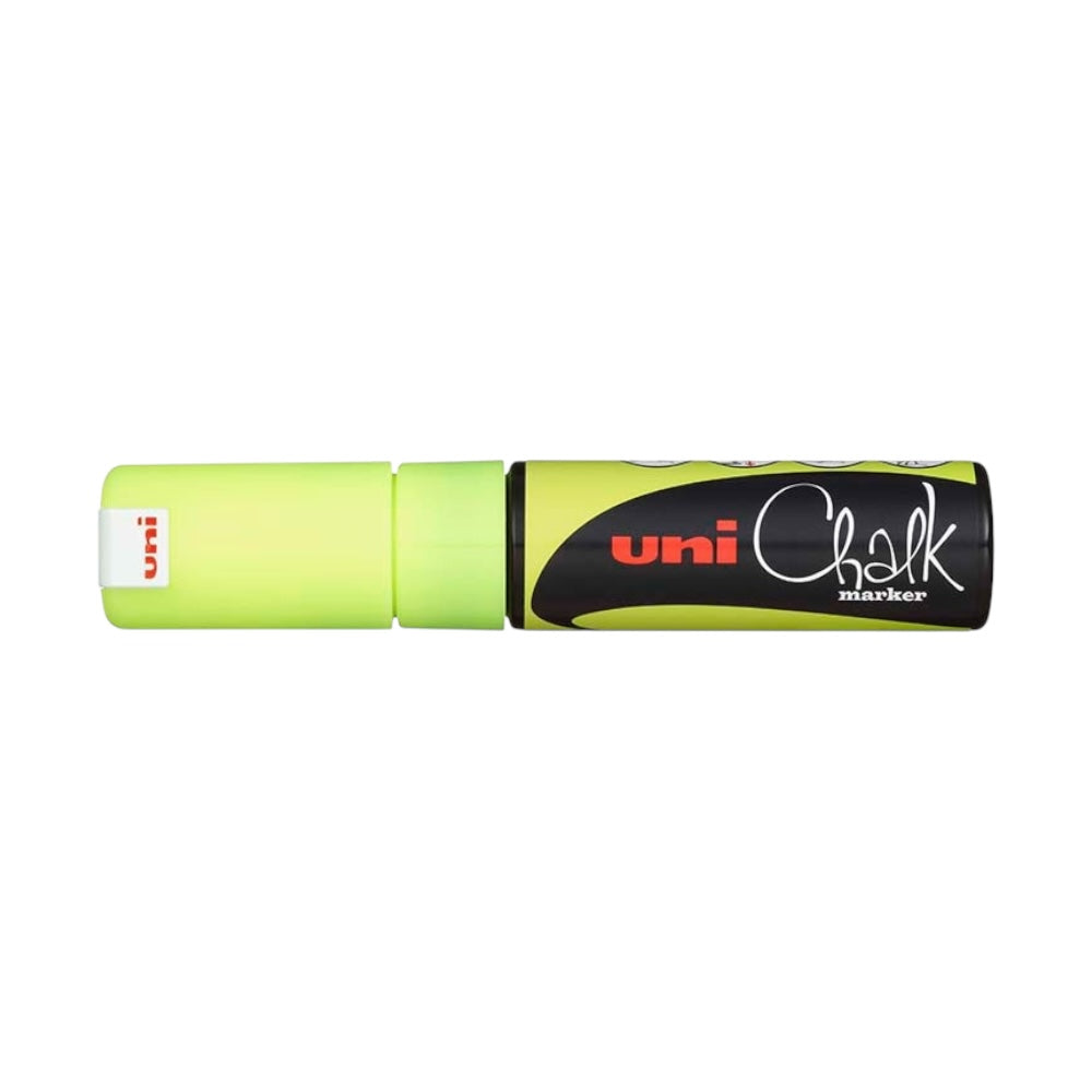 UNI kriedový popisovač PWE-8K 8mm fluo žltý