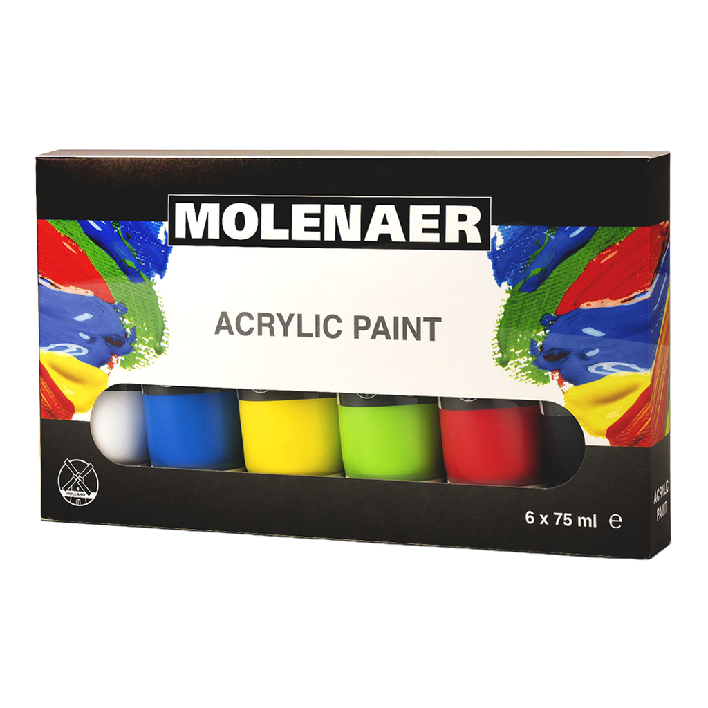 Creall Molenaer akrylové farby 6x75ml mix farieb