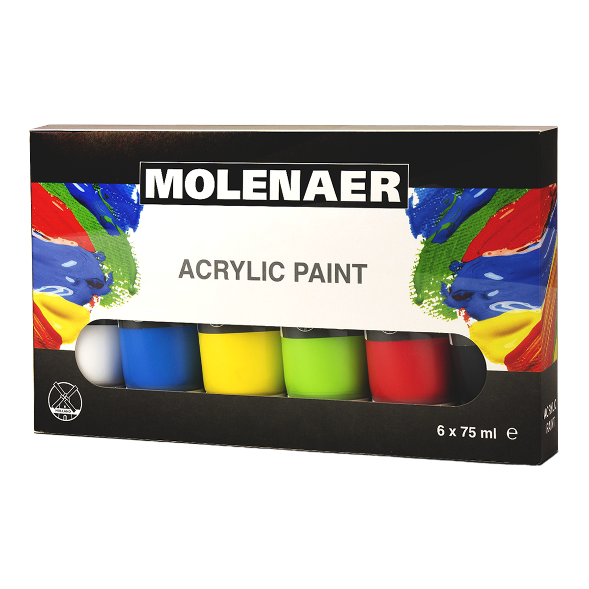 Creall Molenaer akrylové farby 6x75ml mix farieb