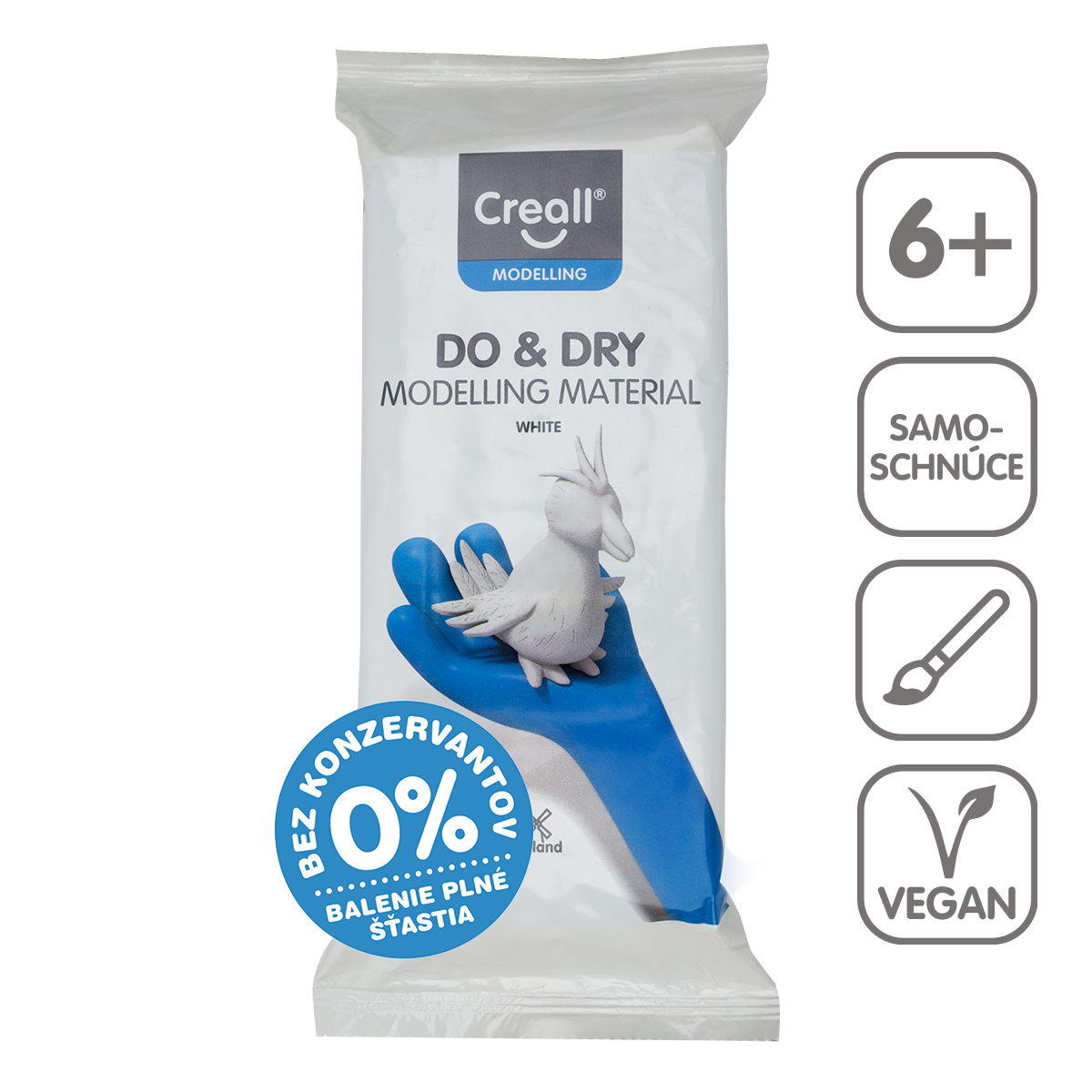 Creall DO&DRY modelovacia hmota 500g biela