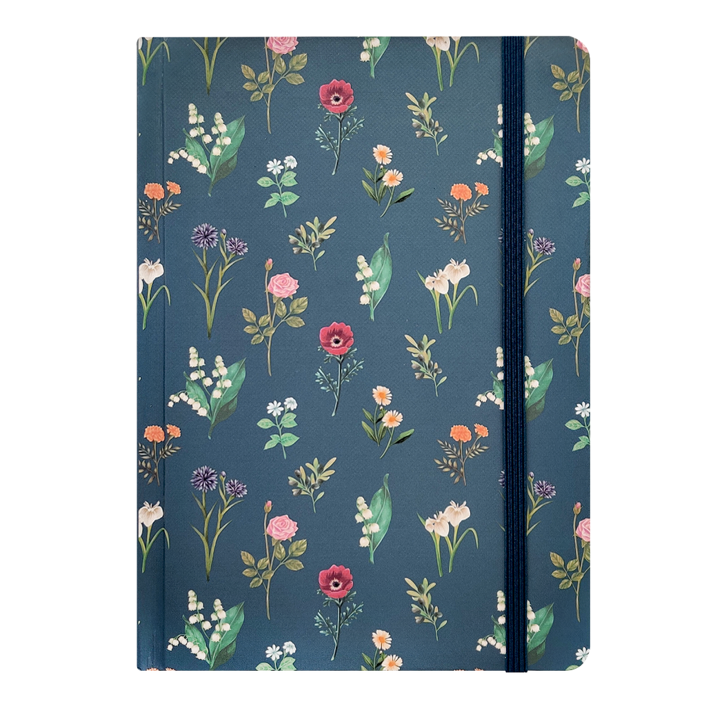 Spoko zápisník A5 linajkový Flowers II