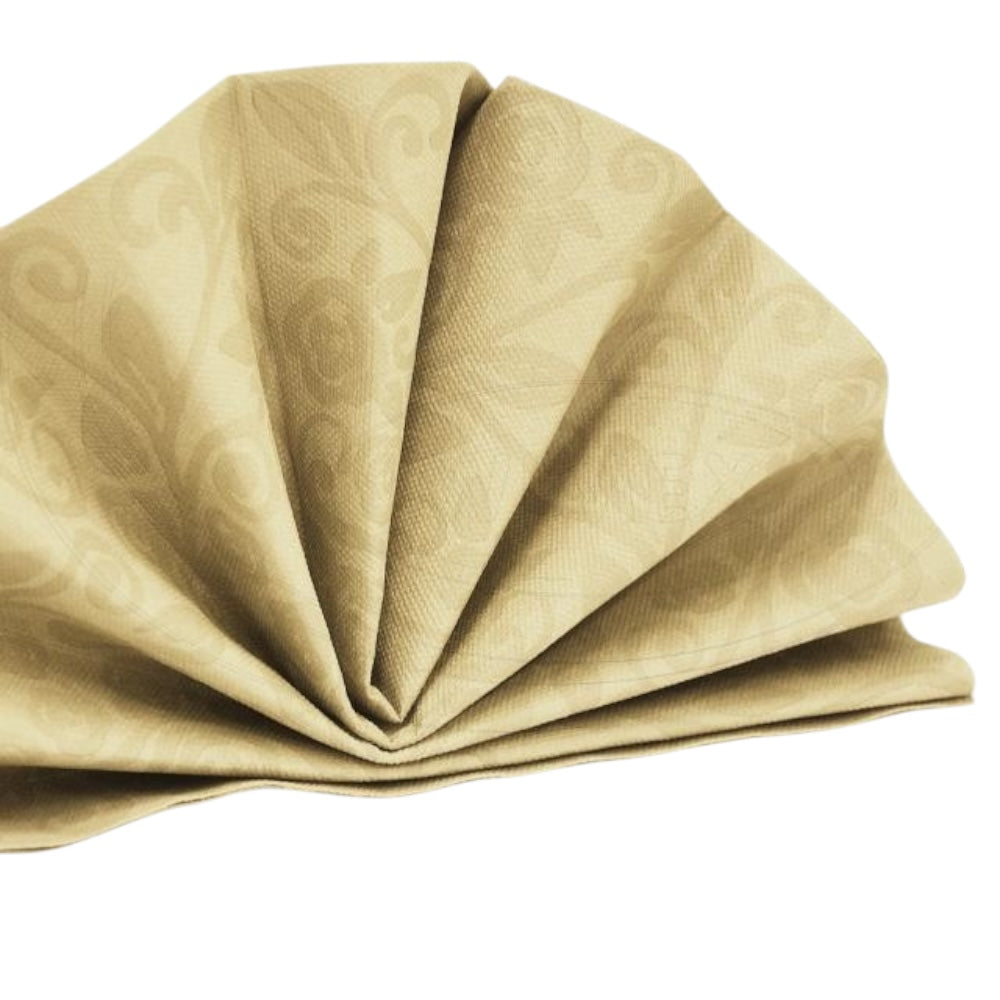Servítky premium dekor 40x40 béžové 50ks