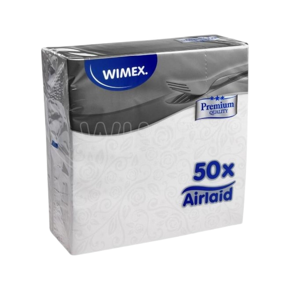 Servítky premium dekor 40x40 biele 50ks