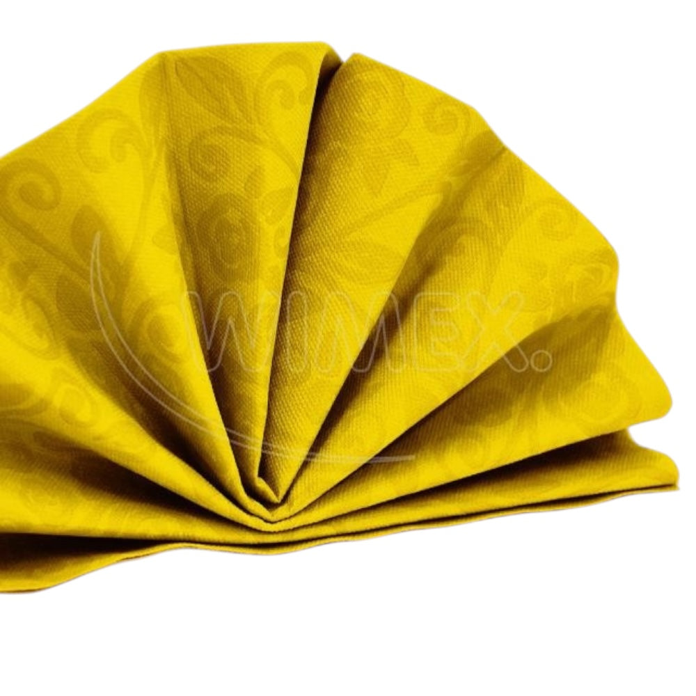 Servítky premium dekor 40x40 žlté 50ks