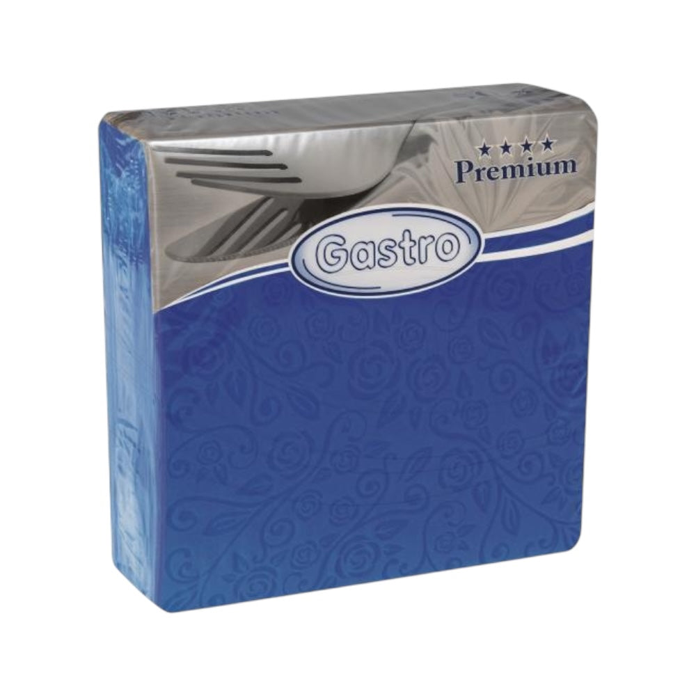 Servítky premium dekor 40x40 tmavomodré 50ks