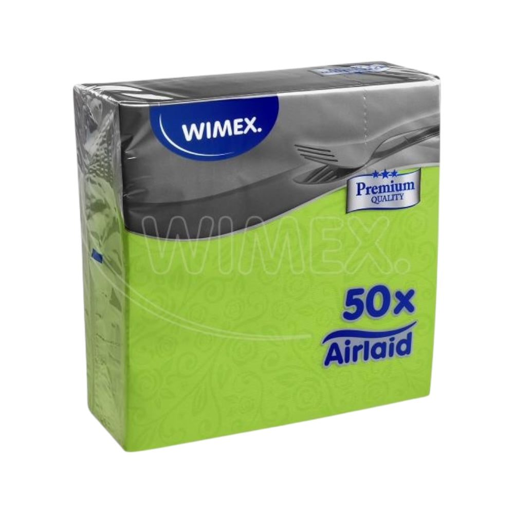 Servítky premium dekor 40x40 žltozelené 50ks