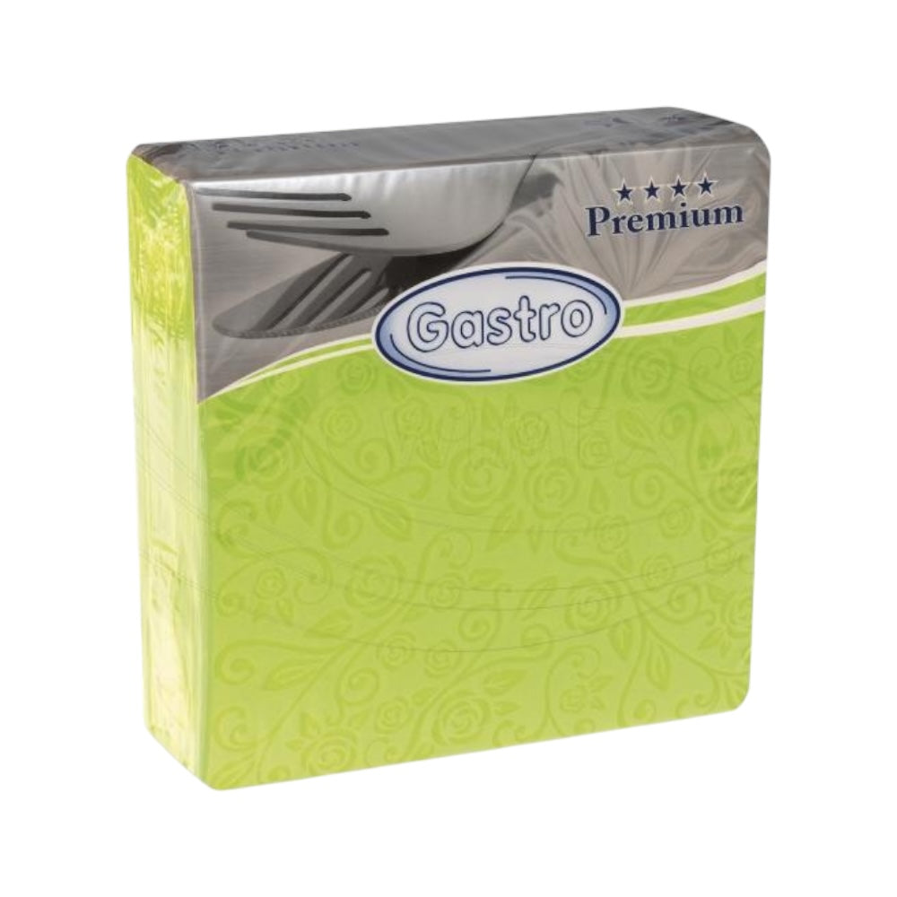 Servítky premium dekor 40x40 žltozelené 50ks