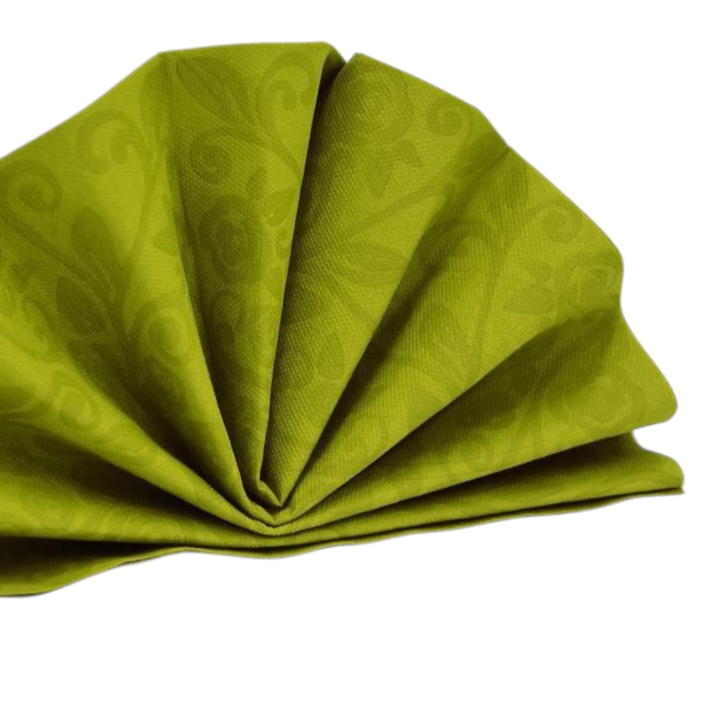 Servítky premium dekor 40x40 žltozelené 50ks