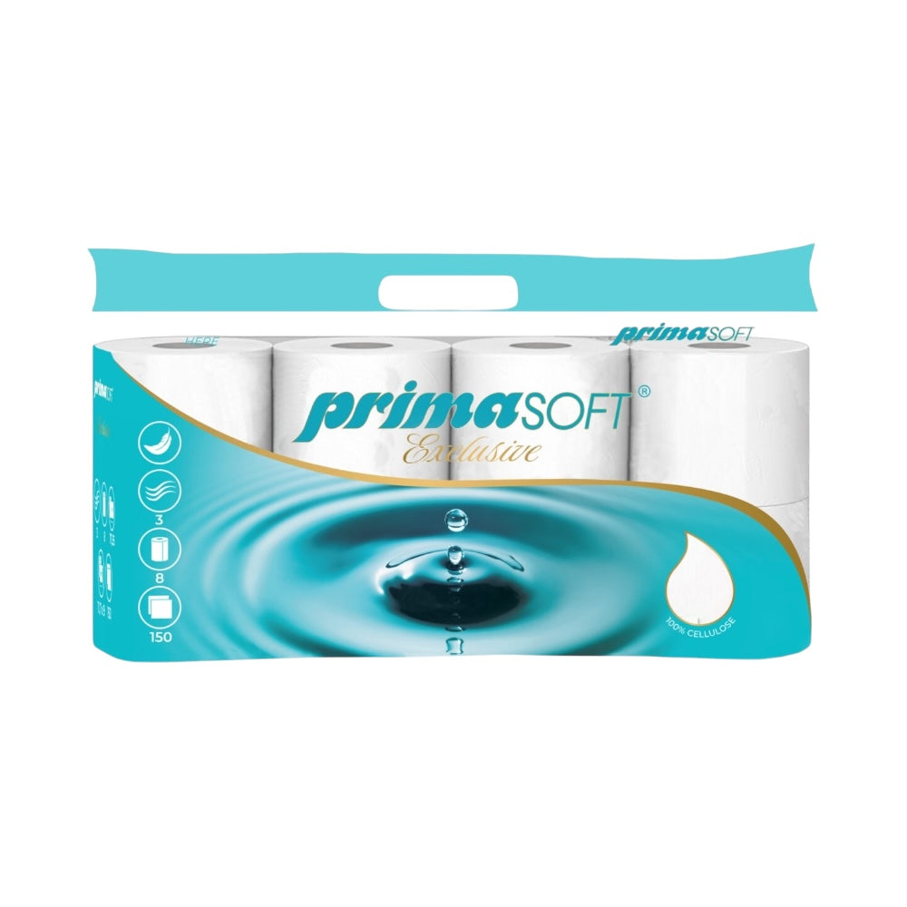 Toaletný papier PrimaSoft Exclusive 3-vrstvový 17,55m 8ks