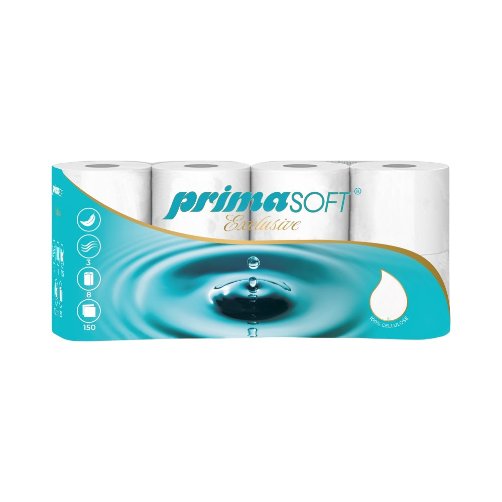 Toaletný papier PrimaSoft Exclusive 3-vrstvový 17,55m 8ks