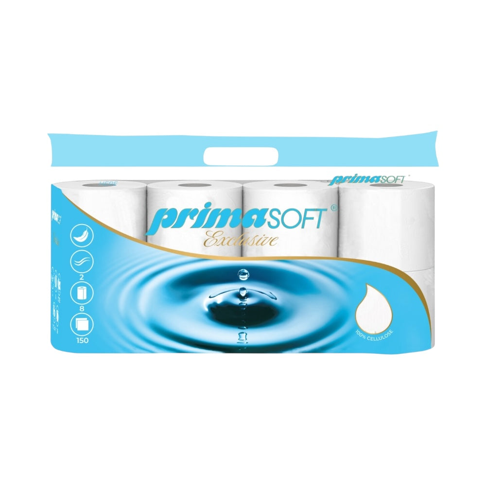 Toaletný papier PrimaSoft Exclusive 2-vrstvový 17,55m 8ks