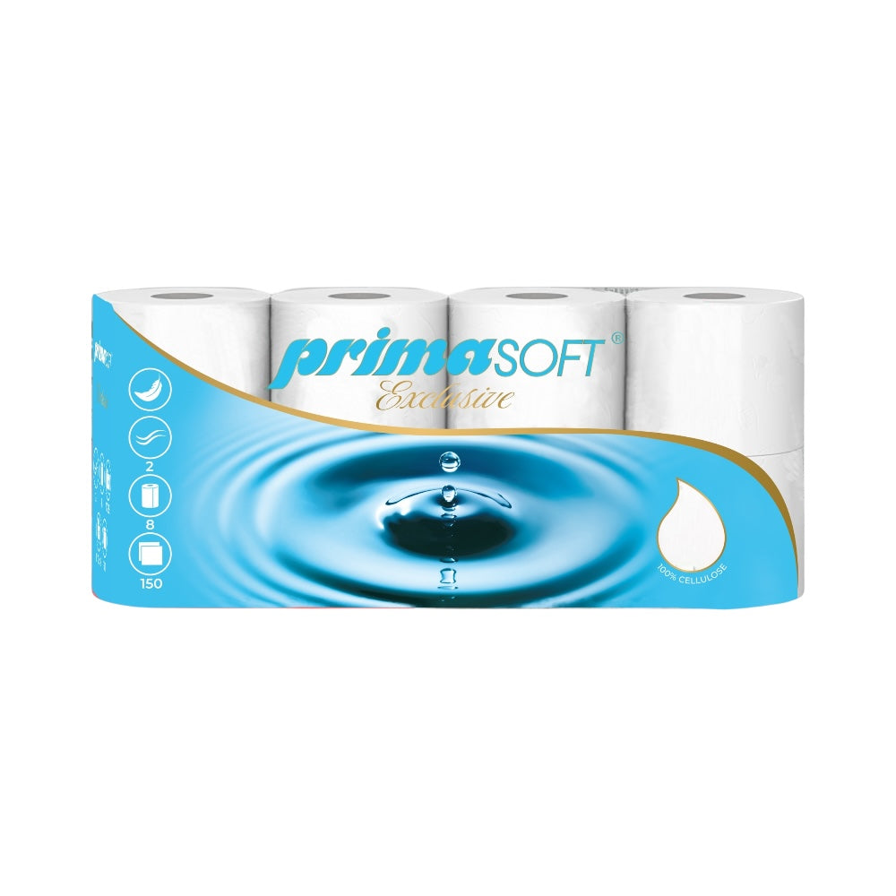 Toaletný papier PrimaSoft Exclusive 2-vrstvový 17,55m 8ks