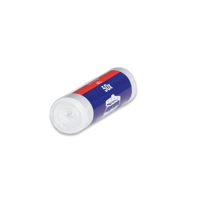 Vrecia HDPE transparent 63x74cm 60L 8mik. 50ks Ulith