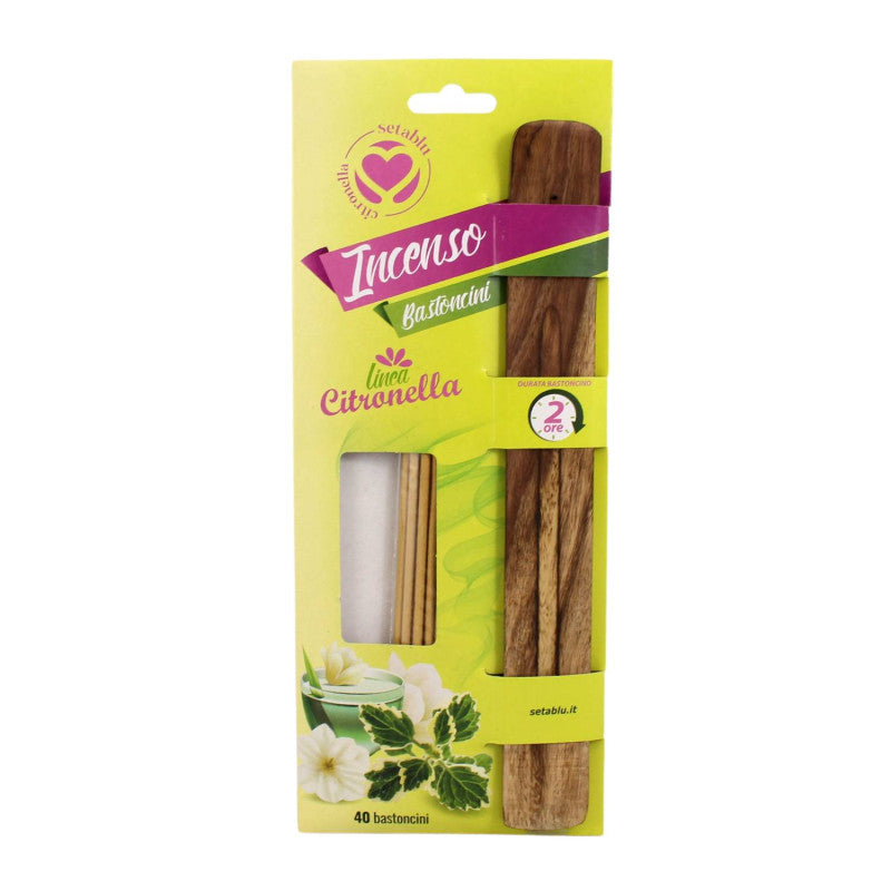 Citronella repelentné vonné tyčinky 40ks a stojan