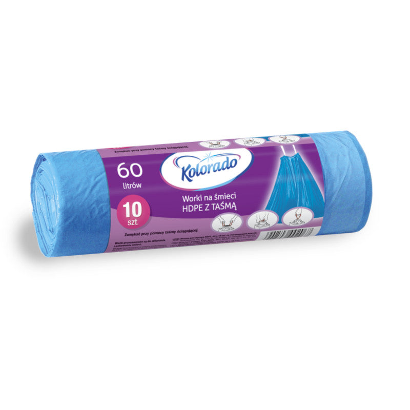 Vrecia HDPE zaťahovacie 58x67cm 60L 10ks Kolorado