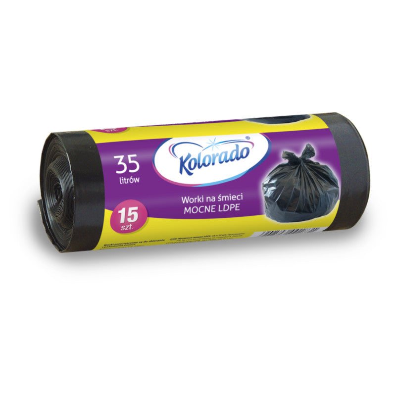 Vrecia LDPE čierne 52x57cm 35L 15ks Kolorado