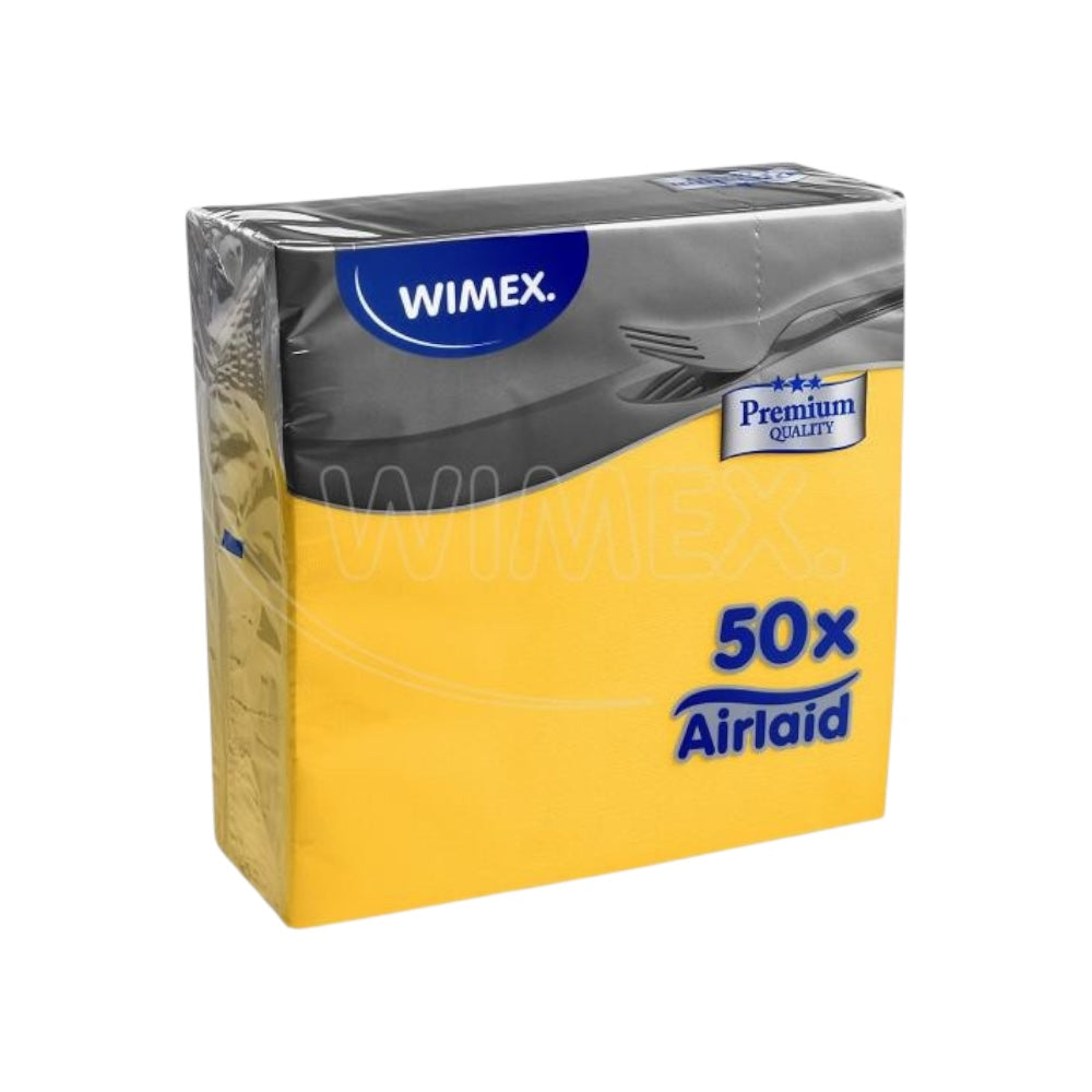 Servítky premium 40x40 žlté 50ks