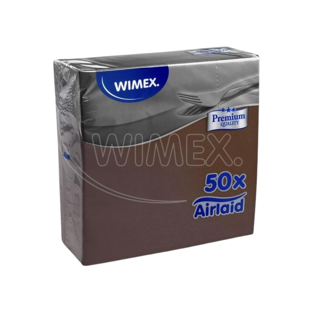 Servítky premium 40x40 hnedé 50ks